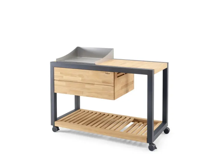Gartenk�che Outdoork�che INDU+ Arvid K�chentrolley GRUNDMODUL schwarz